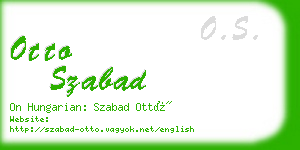 otto szabad business card